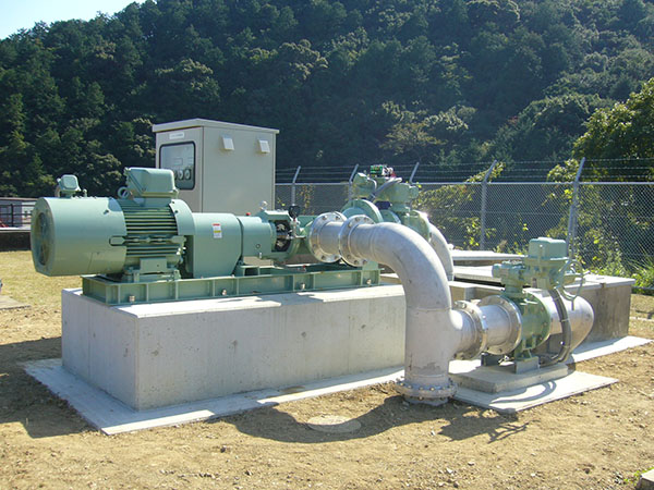 小水力発電用 インライン型水車(管路内設置形) ITG-Eの納入事例